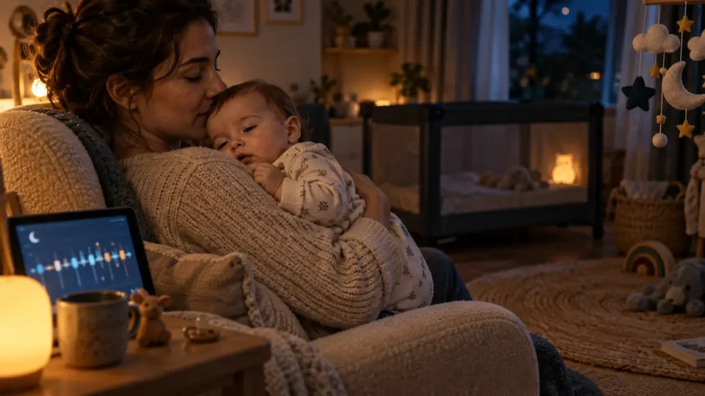Sommeil bébé 7 mois : 11 à 12 heures la nuit, et pourquoi les réveils reviennent quand même